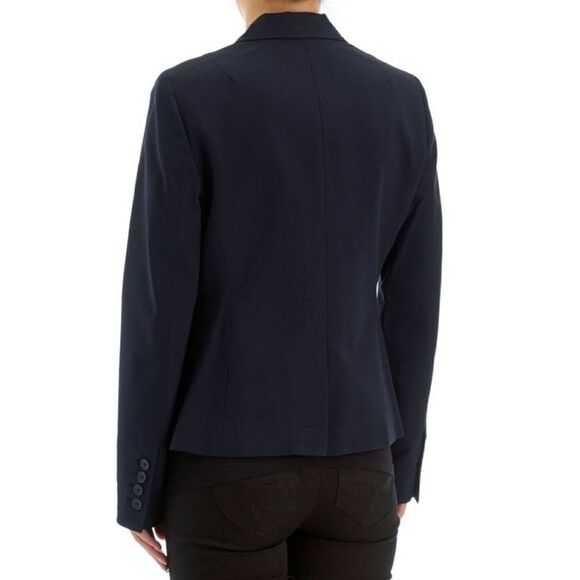 New! ANNE KLEIN Women's Blazer Jacket 3-button Dark Blue Work Office Blazer - Picture 3 of 3